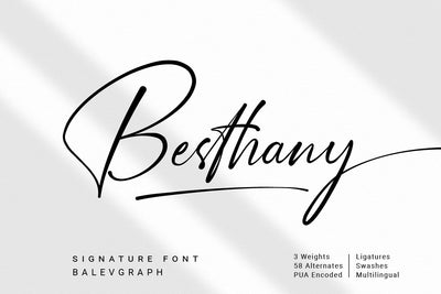 Besthany A Stylish Signature Font Font Balevgraph Studio 