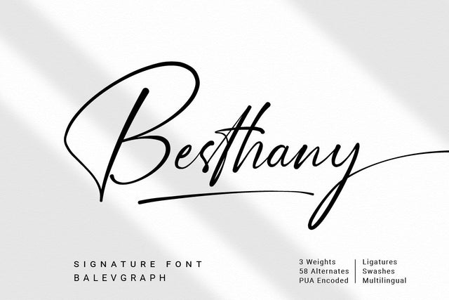 Besthany A Stylish Signature Font Font Balevgraph Studio 