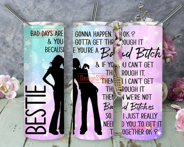 BESTIE 20 oz Skinny Tumbler Design, To My Bestie 20oz Skinny Tumbler Sublimation Designs, Bestie Tumbler Design, Digital Download Sublimation DesignSVG 