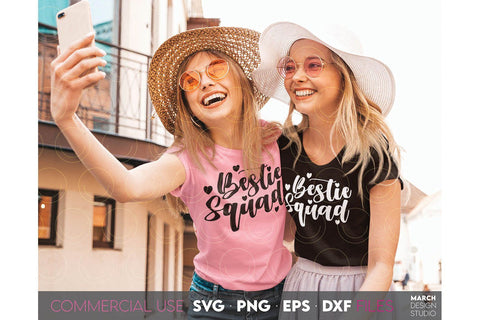 Bestie Squad SVG | Best Friends SVG | Best Friends | Girls Friendship SVG March Design Studio 