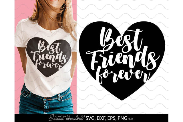 Bestie SVG | Best Friends Forever SVG | Best Friends SVG | Friends Heart SVG March Design Studio 