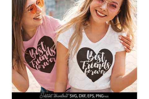 Bestie SVG | Best Friends Forever SVG | Best Friends SVG | Friends Heart SVG March Design Studio 