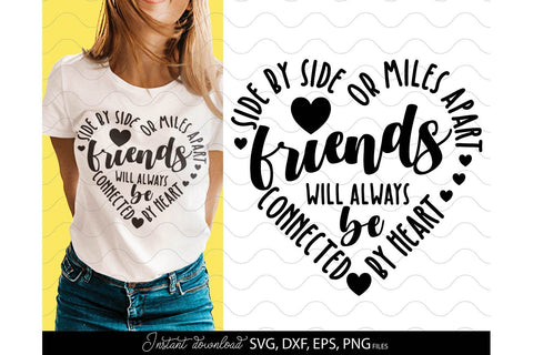 Bestie SVG | Best Friends Forever SVG | Best Friends SVG Friends Will Always Be Connected SVG March Design Studio 