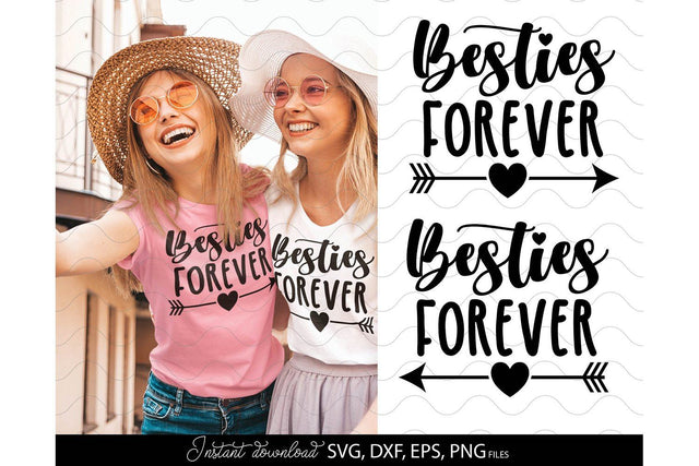 Besties Forever SVG | Best Friends Forever SVG | Girls Friendship SVG SVG March Design Studio 