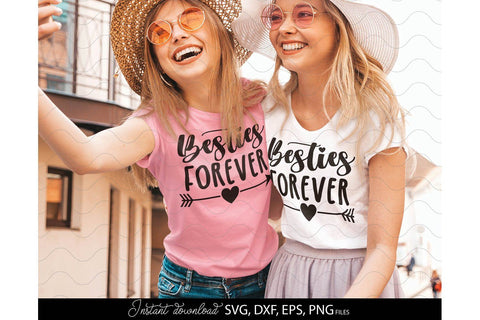 Besties Forever SVG | Best Friends Forever SVG | Girls Friendship SVG SVG March Design Studio 