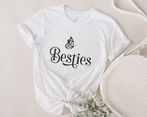 Besties Svg, Best Friends Svg, Besties Shirt Svg, Best Friends Shirt Svg, Friends svg, BFF svg, Besties butterfly Svg, Friendship Svg, png dxf SVG Fauz 