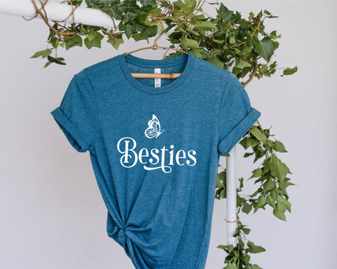 Besties Svg, Best Friends Svg, Besties Shirt Svg, Best Friends Shirt Svg, Friends svg, BFF svg, Besties butterfly Svg, Friendship Svg, png dxf SVG Fauz 