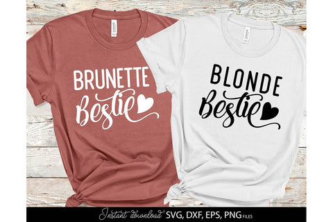 Besties SVG | Blonde SVG | Brunette SVG | Best Friend SVG SVG March Design Studio 