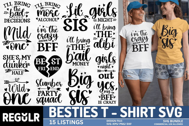 Besties T-Shirt svg bundle SVG Regulrcrative 