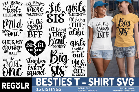 Besties T-Shirt svg bundle SVG Regulrcrative 