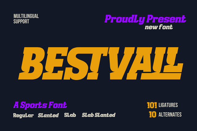 BESTVALL | Athletic Font Font twinletter 