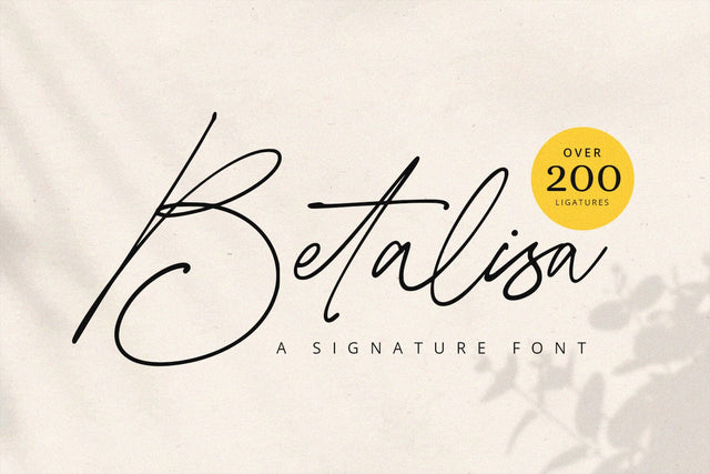 Betalisa - Signature Font Font Alpaprana Studio 
