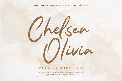 Bethalora - Modern Script Font Font Alpaprana Studio 