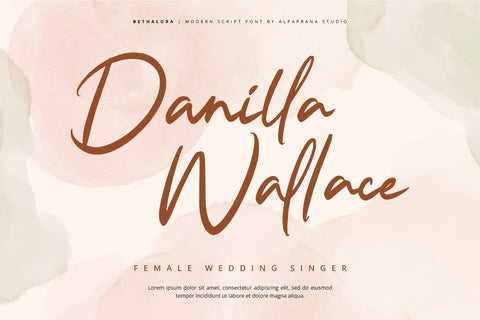 Bethalora - Modern Script Font Font Alpaprana Studio 