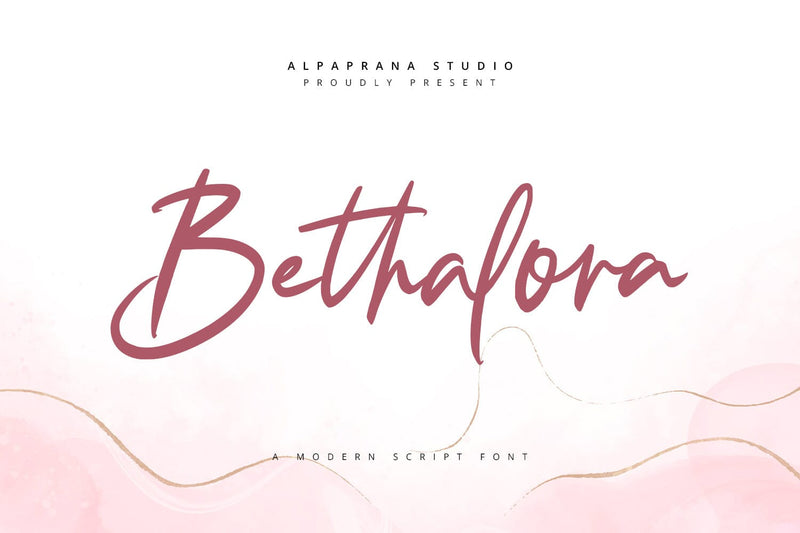 Bethalora - Modern Script Font Font Alpaprana Studio 