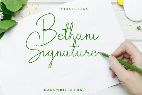 Bethani Signature Font Chamsae Studio 