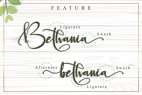 BETHANIA Font Stefani Letter 