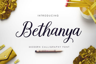 Bethanya Script Font Megatype 