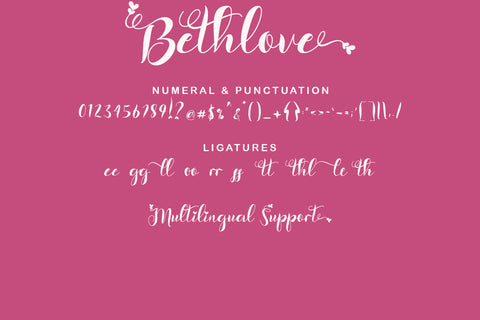 Bethlove Font Prasetya Letter 