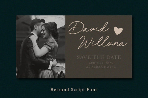 Betrand - Script Font Font Balevgraph Studio 