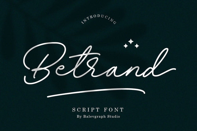 Betrand - Script Font Font Balevgraph Studio 