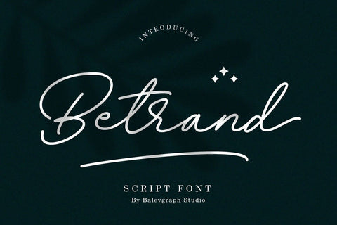Betrand - Script Font Font Balevgraph Studio 