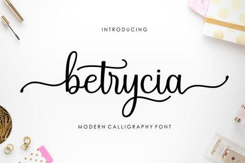 Betrycia Script Font Rastype 