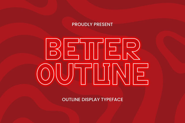 Better Outline - Display Font Font Masyafi Studio 