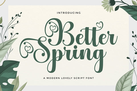 Better Spring Script Font AngelStudio 
