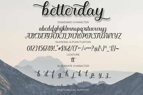 Betterday Font love script 