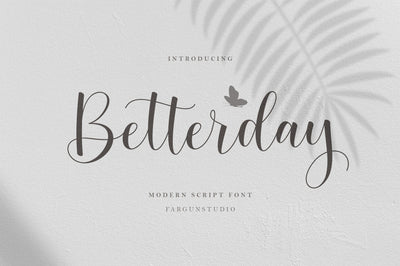 Betterday Script Font Fargun Studio 