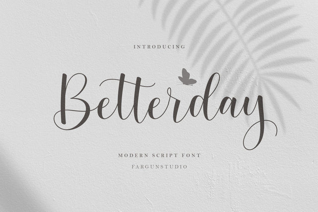 Betterday Script Font Fargun Studio 