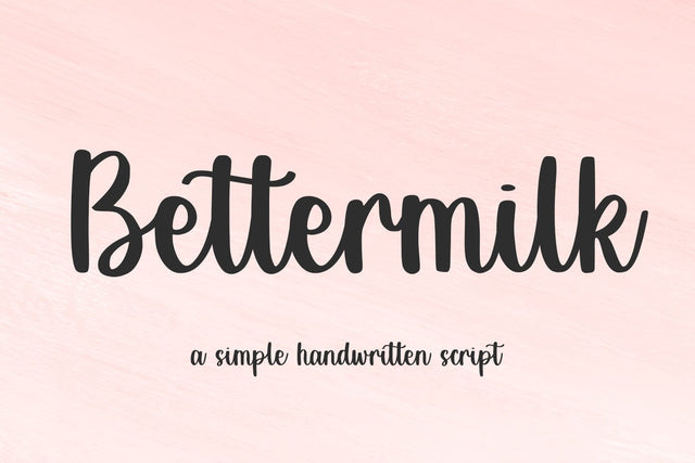Bettermilk Font Abo Daniel Studio 