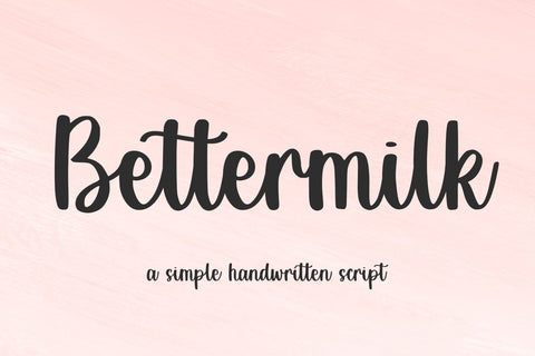 Bettermilk Font Abo Daniel Studio 
