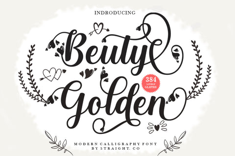 Beuty Golden Font Straight.co 