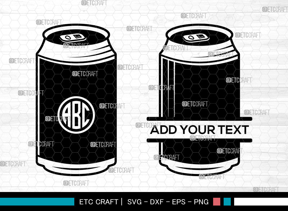 Beverage Can Monogram SVG, Drink Can svg, Soda Pop Svg, Soda Can Svg ...