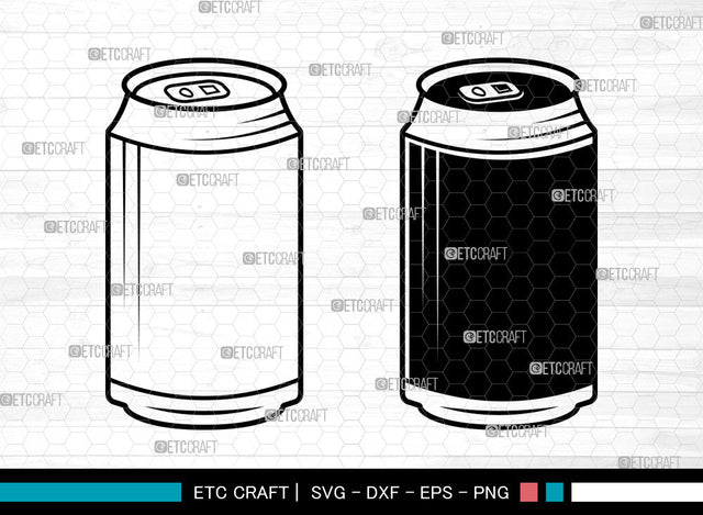 Beverage Can SVG, Drink Can svg, Soda Pop Svg, Soda Can Svg, Aluminium Cans Svg, Alcohol Cans Svg, Pop Can Svg Bundle SVG ETC Craft 
