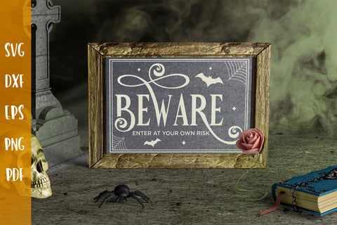 Beware Enter at Your Own Risk | Halloween Sign SVG SVG CraftLabSVG 