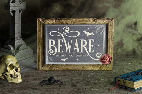 Beware Enter at Your Own Risk | Halloween Sign SVG SVG CraftLabSVG 