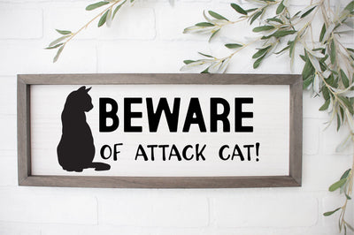 Beware of Attack Cat - Pet Friendly SVG SVG So Fontsy Design Shop 