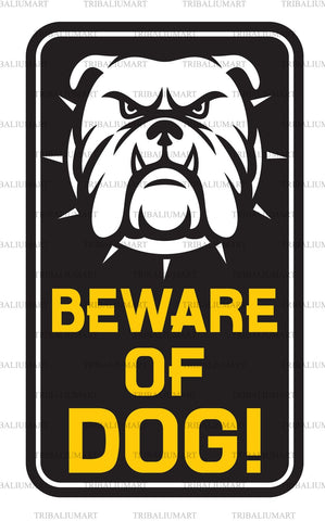 Beware of dog sign SVG TribaliumArtSF 