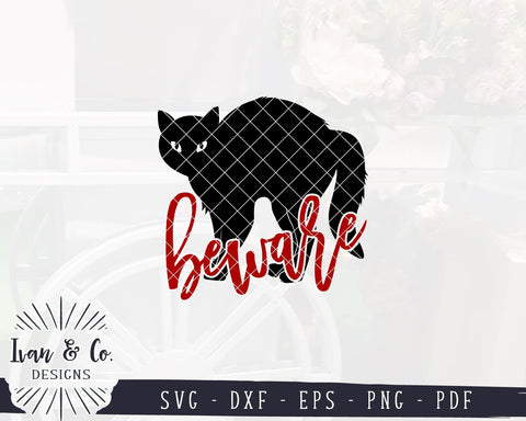 Beware SVG Files | Beware of the Cat SVG | Halloween SVG | Fall SVG | Commercial Use | Cricut | Silhouette | Cut Files (1058517813) SVG Ivan & Co. Designs 