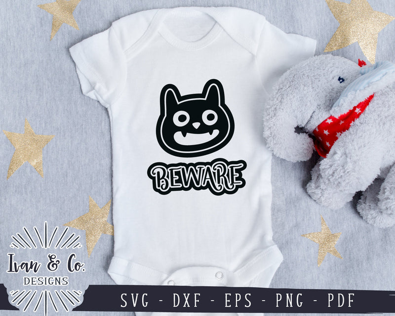 Beware SVG Files | Cute Cat Svg | Halloween Svg | Kitten Svg | Halloween Shirts | Commercial Use | Digital Cut Files (1288531673) SVG Ivan & Co. Designs 