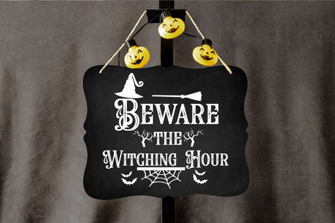 Beware the Witching I Halloween Door Sign SVG I Halloween SVG Happy Printables Club 