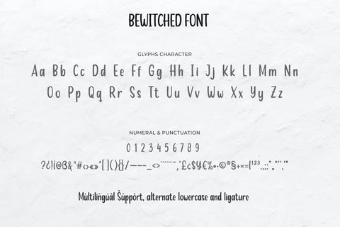 Bewitched Font twinletter 