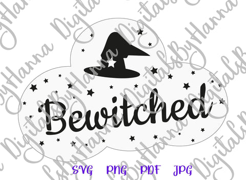 Bewitched Sign Happy Halloween Print and Cut SVG Digitals by Hanna 