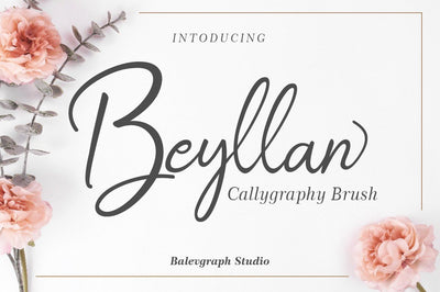 Beyllan Calligraphy Brush Font Balevgraph Studio 