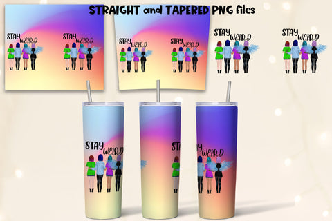 BFF Tumbler wrap, Best Friend Wings Tumbler design bundle Sublimation Natasha Prando 