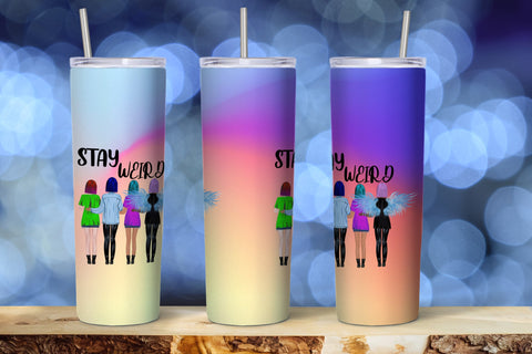 BFF Tumbler wrap, Best Friend Wings Tumbler design bundle Sublimation Natasha Prando 