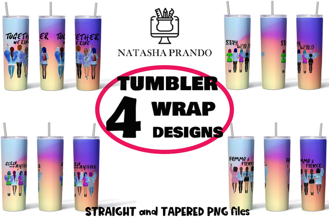 BFF Tumbler wrap, Best Friend Wings Tumbler design bundle Sublimation Natasha Prando 